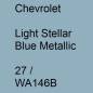 Preview: Chevrolet, Light Stellar Blue Metallic, 27 / WA146B.